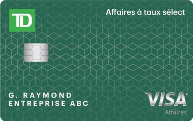 Carte Visa* TD Affaires à taux sélectMC